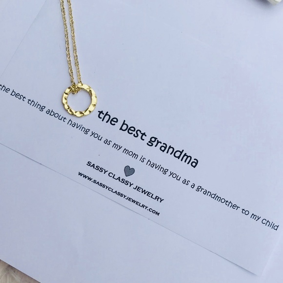 Sassy Classy Jewelry Jewelry - Best Grandma Circle Necklace Mothers Day Gift